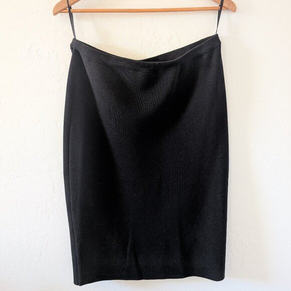 Eileen Fisher Black Knit Skirt (M/M) - Picture 2 of 5